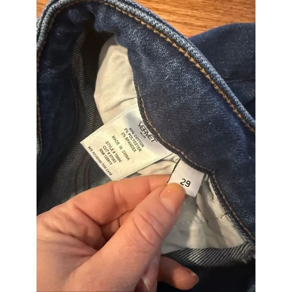 Vervet denim love so true high rise raw hem wide leg jeans 29/8 - Picture 6 of 9